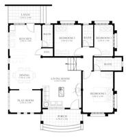 Plan de maison de croquis Affiche