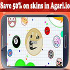 Save 50% on skins in Agari io icône
