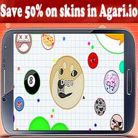 Save 50% on skins in Agari io poster
