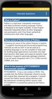 Python : MCQS tests and Interview Questions capture d'écran 3