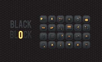 Black Block Launcher theme 포스터