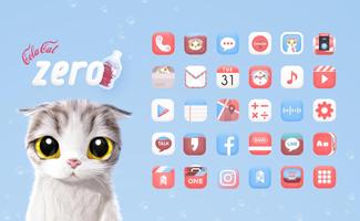 Cola Cat Zero Launcher theme Affiche