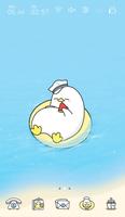 Cute Duck Happy Summer Vacation GIF icon theme ポスター