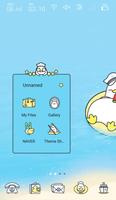 Cute Duck Happy Summer Vacation GIF icon theme ภาพหน้าจอ 2