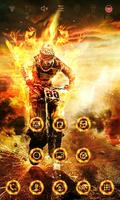 Fire Motorcycle Launcher theme capture d'écran 1