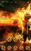 Tema motocicleta fuego captura de pantalla 2