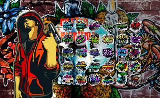 Graffiti Hiphop Warrior theme ポスター