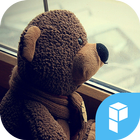 Loneliness of the teddy bear icon