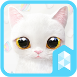 Marshmallow Cat Live theme biểu tượng