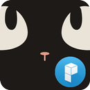 Sweet Black Cat launcher theme APK