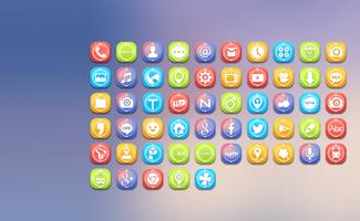 Colorful Glass Beads Icon Pack Plakat