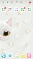 Marshmallow Sugar Cat theme capture d'écran 1