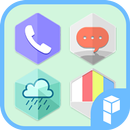 Pastel Hexagon Icon Pack APK