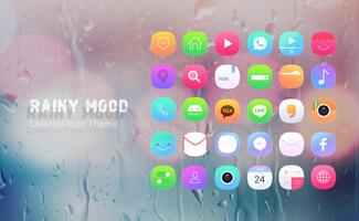 Rainy Mood Launcher theme Affiche