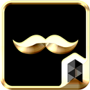 Simple Gold Mustache Widgetpack Launcher theme APK