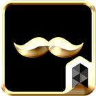 Simple Gold Mustache Widgetpack Launcher theme biểu tượng