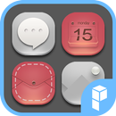 Silver And Red Icon Pack APK