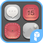 Silver And Red Icon Pack icône