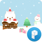 Cute Santa Launcher Theme icône