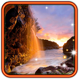 Waterfall Sunset HD LWP icône