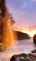 Waterfall Sunset HD LWP Cartaz