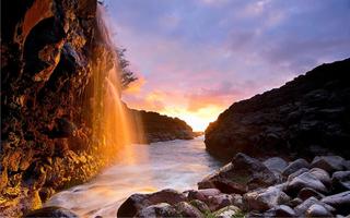 Waterfall Sunset HD LWP 截图 3