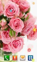 برنامه‌نما Roses Pink live wallpaper عکس از صفحه