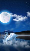 Swan Night Lake تصوير الشاشة 1