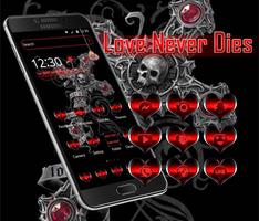 Skull Cross Theme undead love screenshot 1