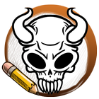 Learn To Draw Skull Tattoo آئیکن