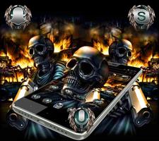 Fire Skull Gun Theme পোস্টার