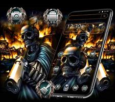 Fire Skull Gun Theme 截图 1