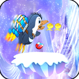 Penguin fly _ in winter