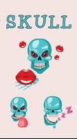 Skull Emoji Stickers Affiche