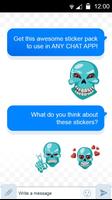 Skull Emoji Stickers imagem de tela 3