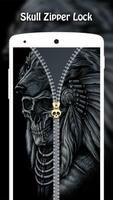 Skull Zipper Lock Affiche