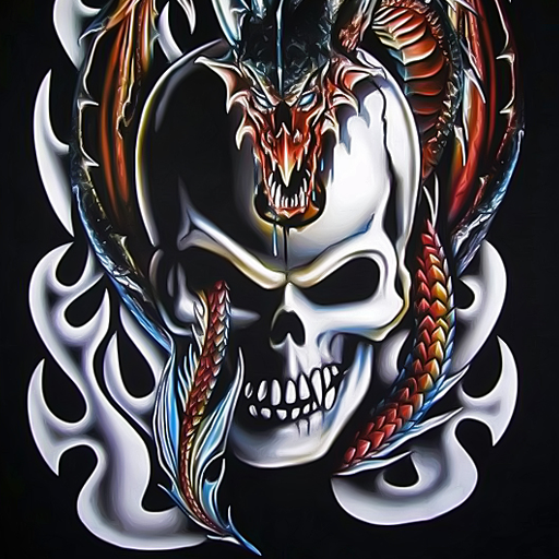skulls and dragons wallpapers