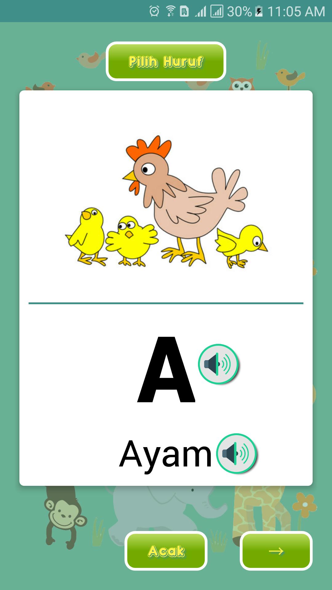 nama hewan dari huruf a