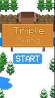 Funny Triple Skiing Poster