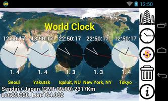 GPS WORLD CLOCK 세계시간 โปสเตอร์