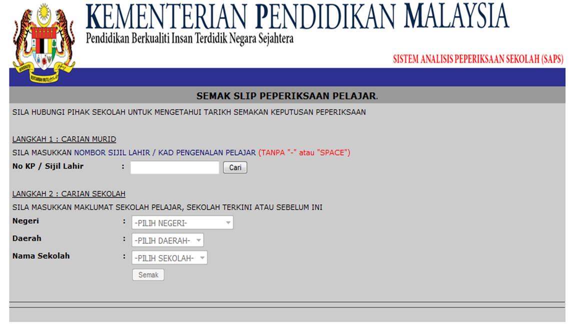 Saps Nkra Login Sistem Analisis Peperiksaan Sekolah 2018