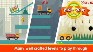 Brain It On - Wood Trucks Physics captura de pantalla 1