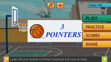 3 Pointers Basketball Plakat