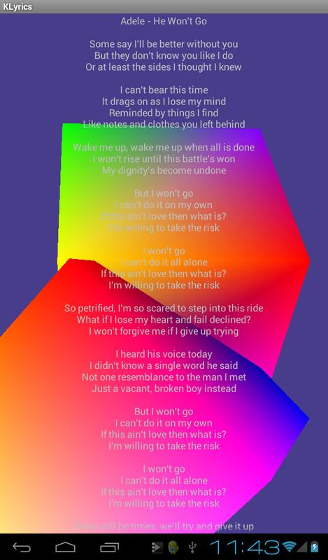 Klyrics Lyrics Finder Apk Screenshot Klyrics Lyrics Finder Apk Screenshot