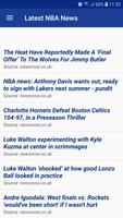 Latest NBA News capture d'écran 1