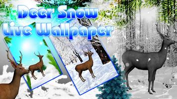 Deer Snow Live Wallpaper poster