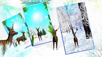 Deer Snow Live Wallpaper capture d'écran 1