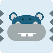 Hippo in the box icon