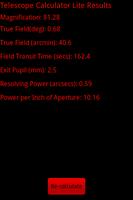 Telescope Calculator Lite screenshot 3
