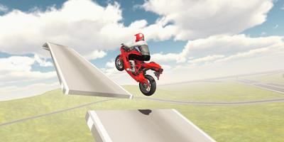 Sport Motorcycle Driver 3D Affiche